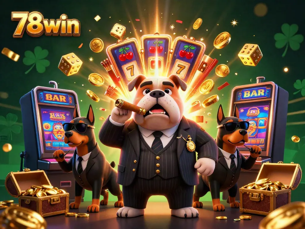 Experience thrilling gameplay with 78win's animated illustration featuring classic casino excitement.