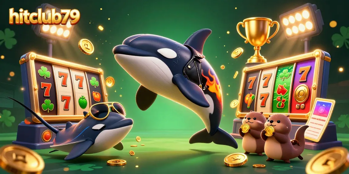 Experience excitement with hitclub79: Join the orca and friends in a vivid casino adventure.
