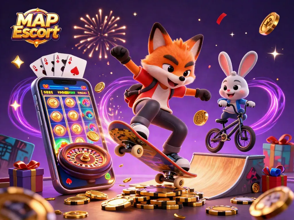 Experience thrilling MAP Escort action with 3D characters and dynamic casino elements!