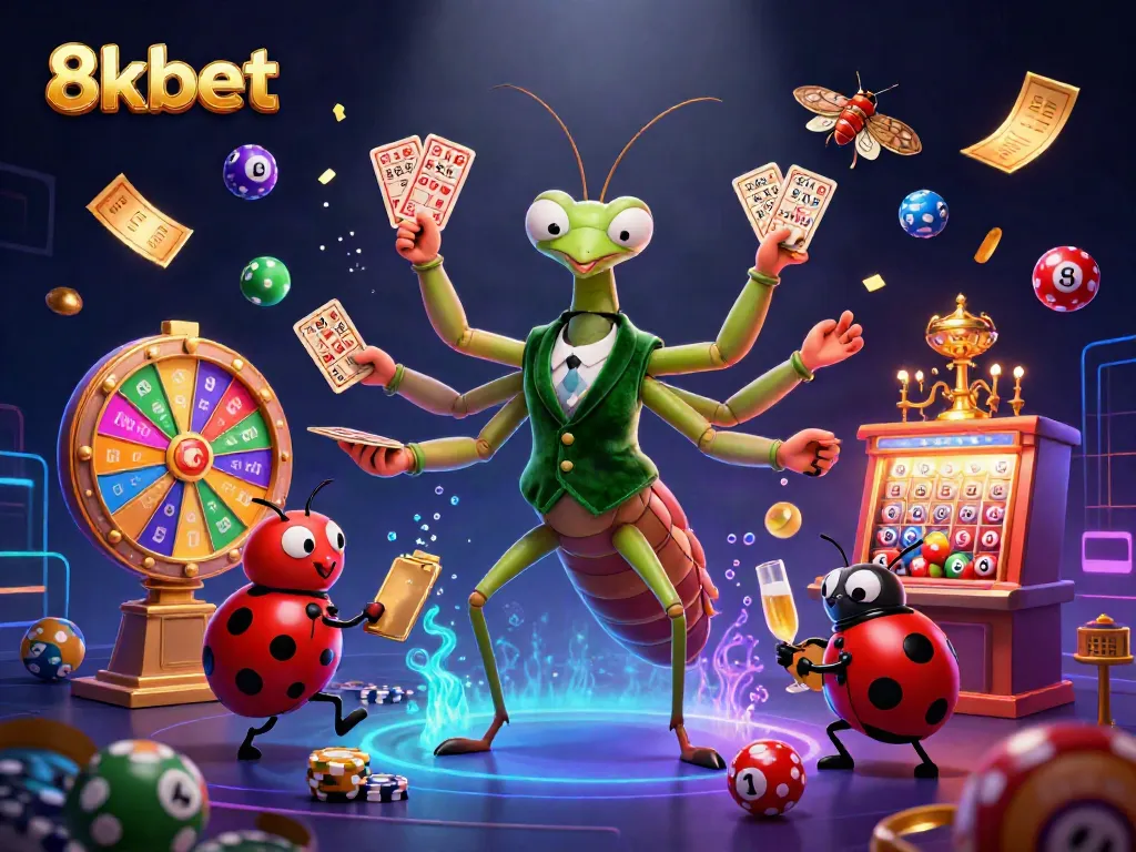 Experience the excitement of 8xbet with vibrant elements and dynamic casino action in this engaging scene.