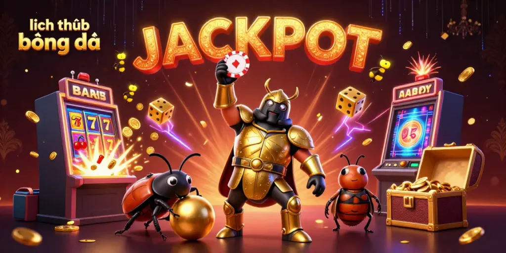 Check out the jackpot scene featuring exciting 3D cartoon elements related to lịch thi đấu bóng đá.
